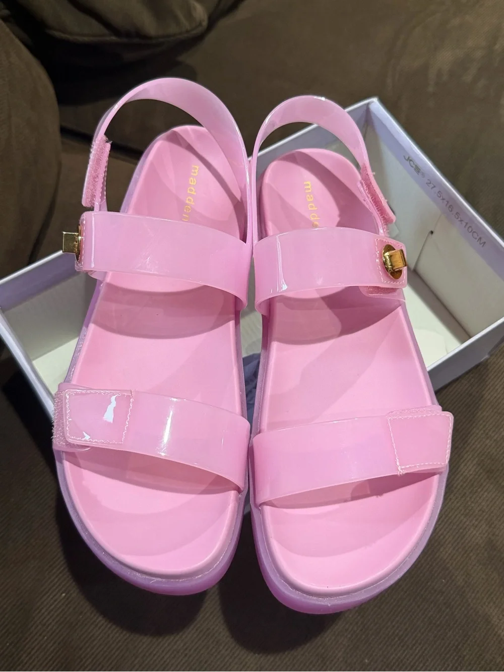 Madden Girl MJULS-J Pink Jelly Sandals Size 5M NWB
